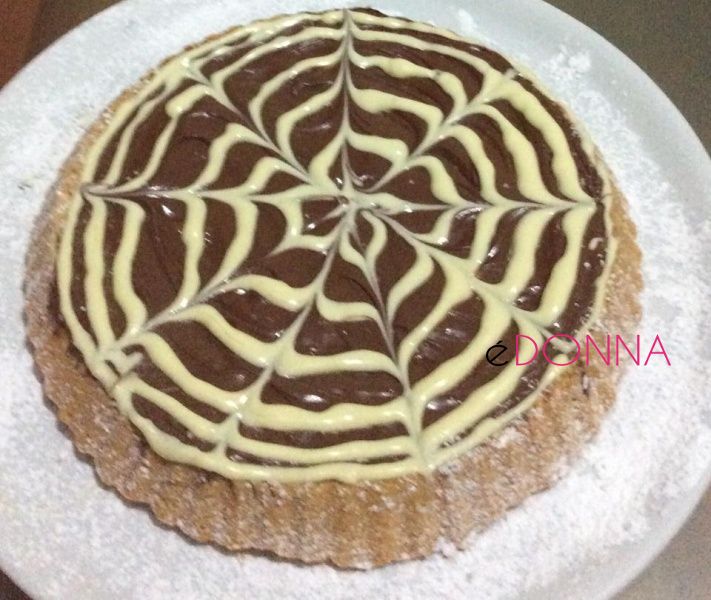 crostata nutella e cioccolato bianco